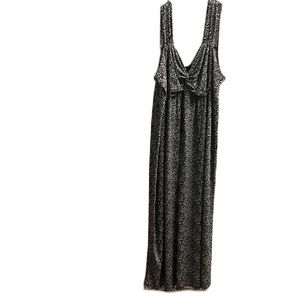 Ellen Parker, Sleeveless, Maxi Style Dress, Black/White, Size 3X